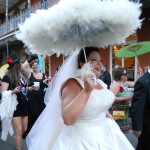 picture of bride in wedding parade