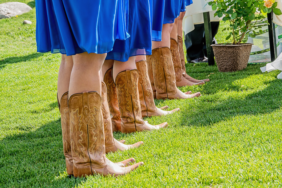 Cowgirl Boots for a mountain wedding; perfection!