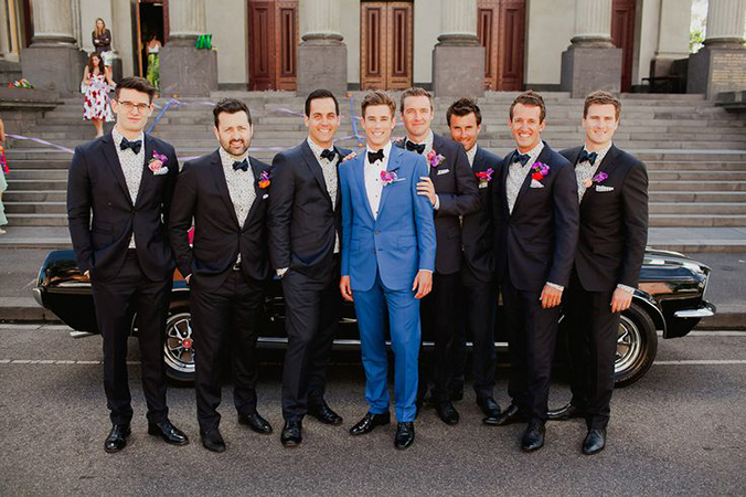 Picture of a  groom and groomsmen