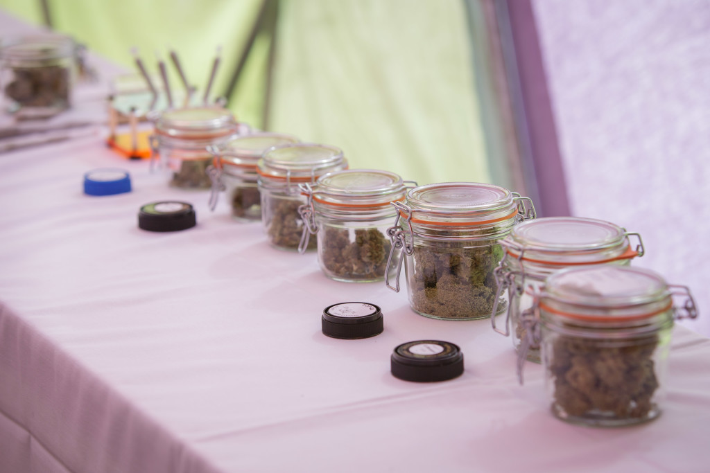 picture of a weed bar at a Colorado 420 wedding