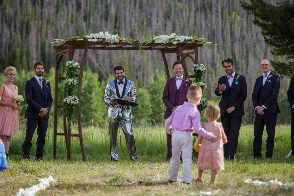 picture of a flower girl and ring bearer