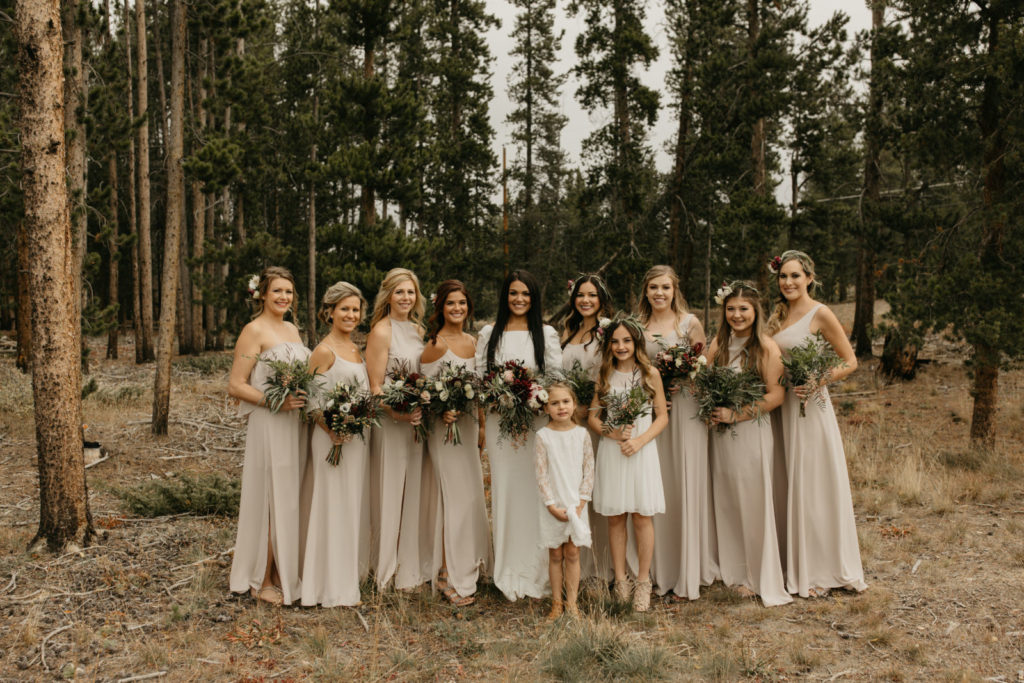 picture of a bride and bridesmaids